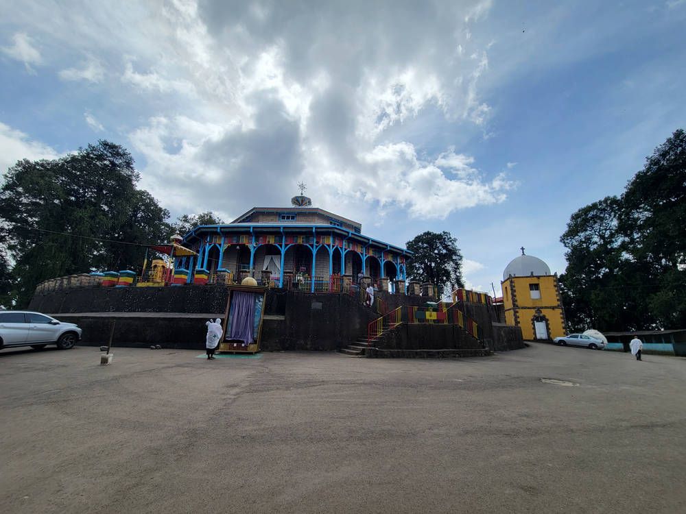 A church at the top of the hill