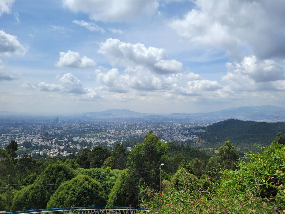 Addis Ababa spread out below