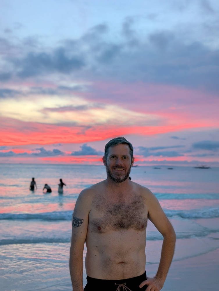 Me, the first evening