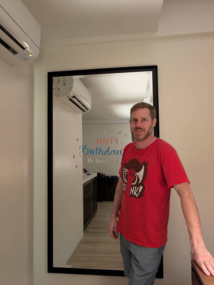 Me, in the room the hotel decorated
