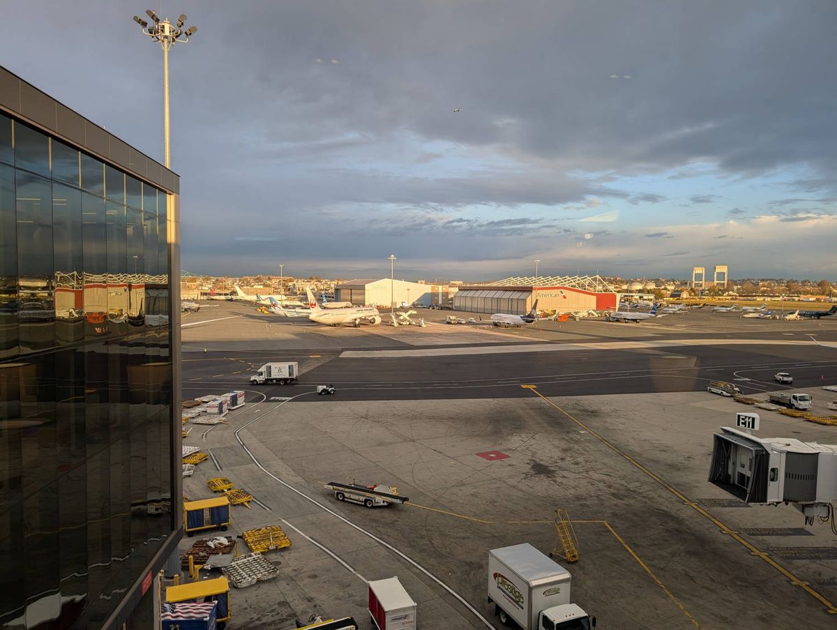 The planes at Logan before the flight