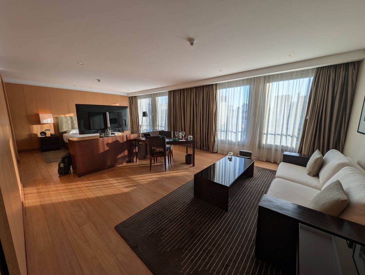 The living room of the suite