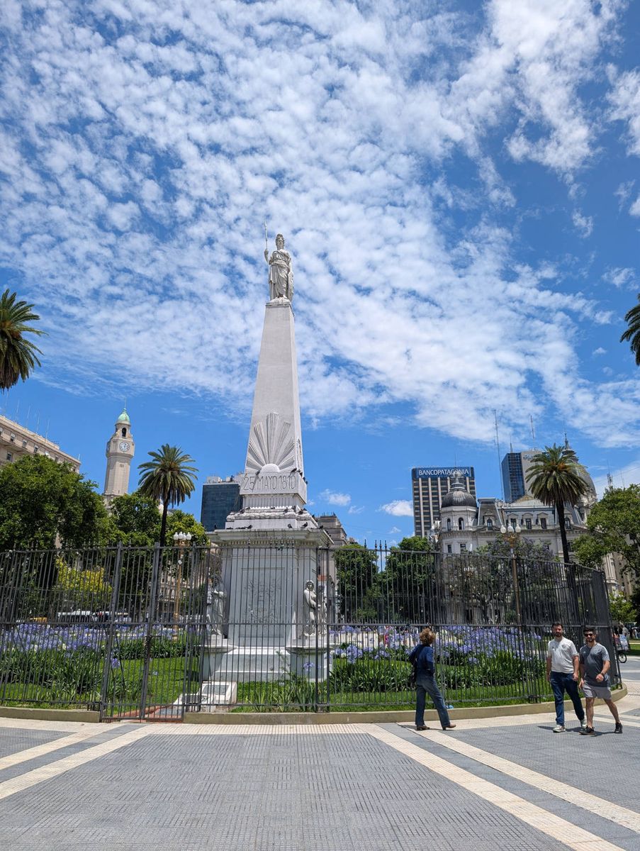 The obelisk in the plaza