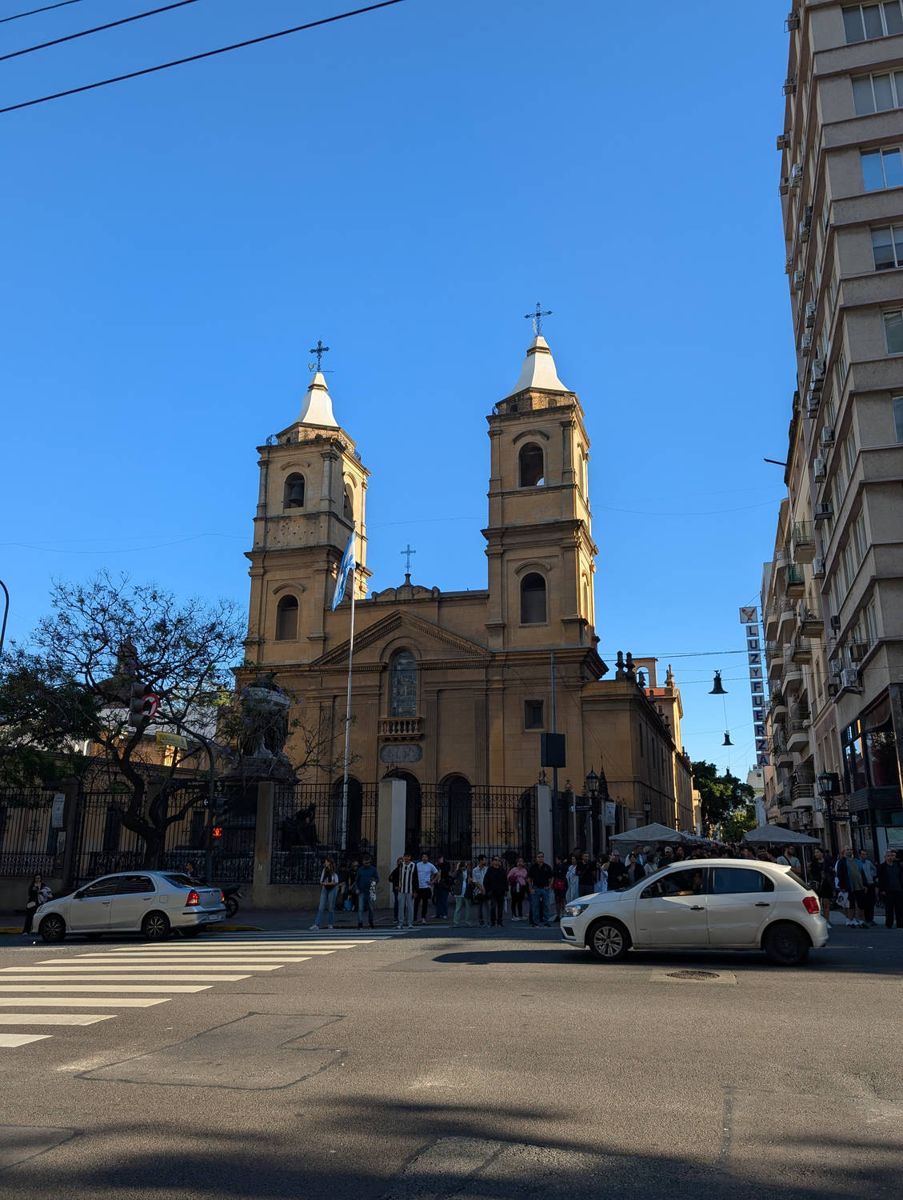 A church with two towers