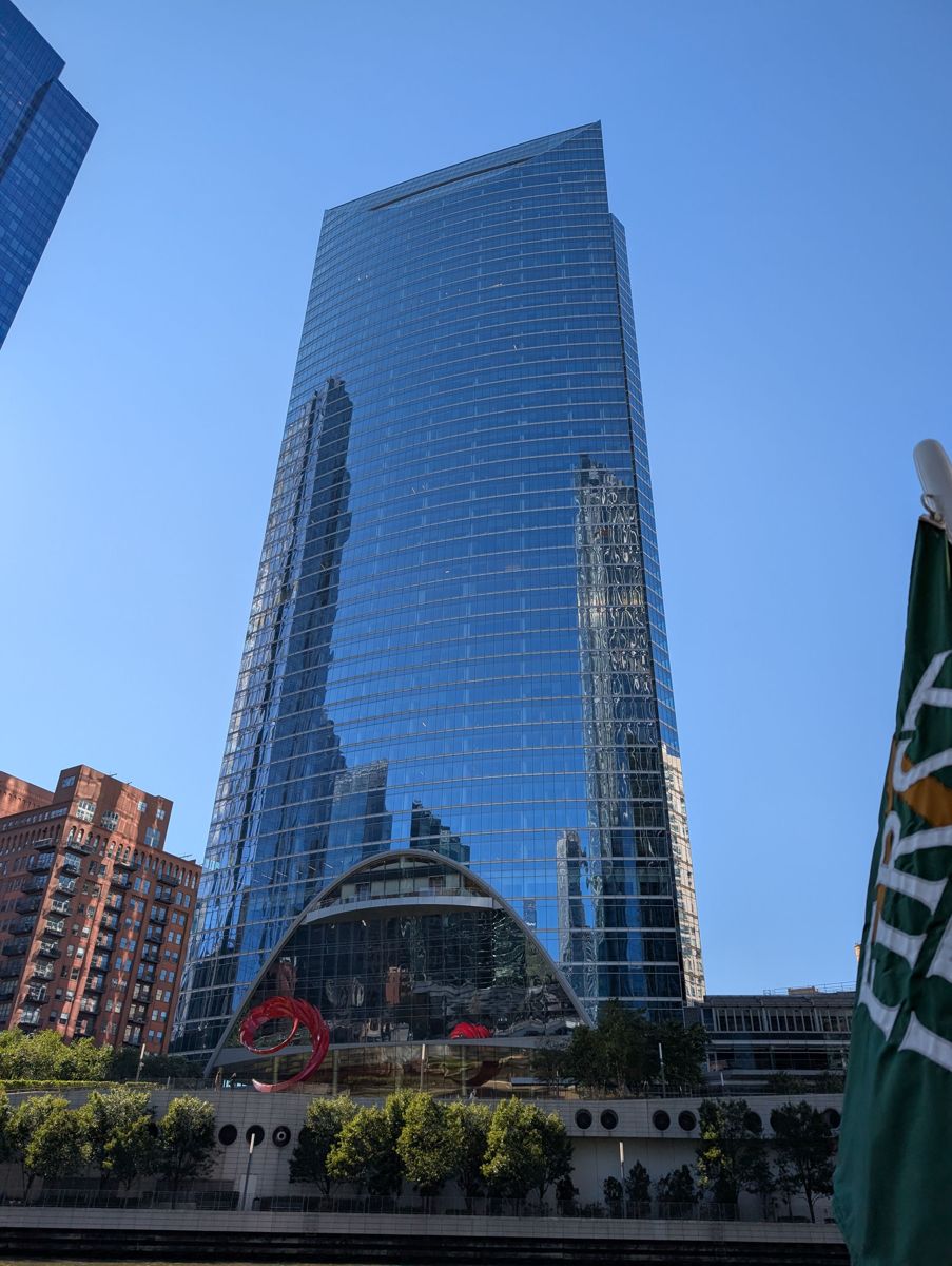 River Point and its arched glass base