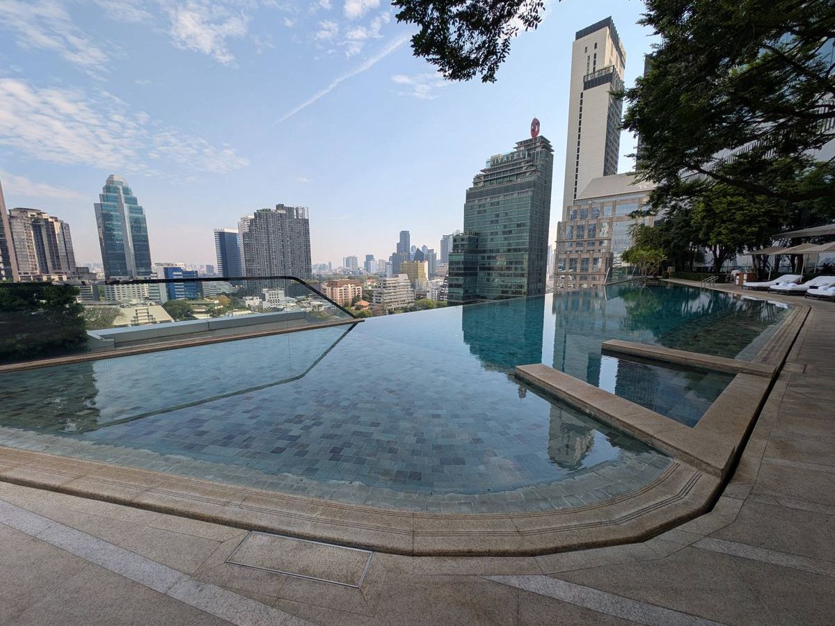 The rooftop pool at the Park Hyatt Bangkok