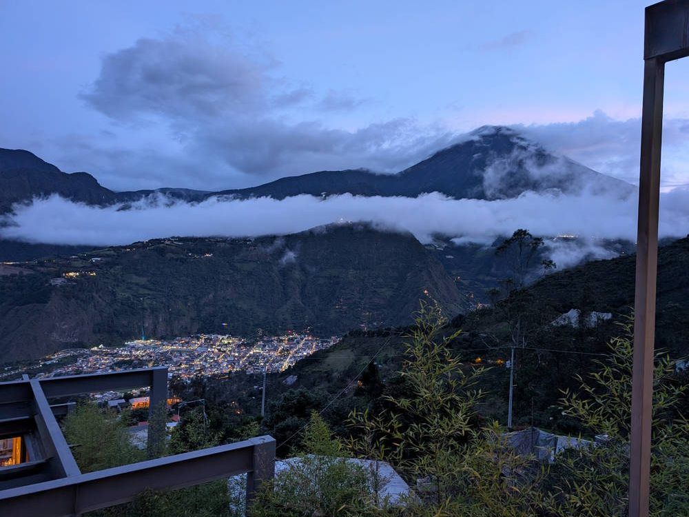 Clouds over the valley above Baños