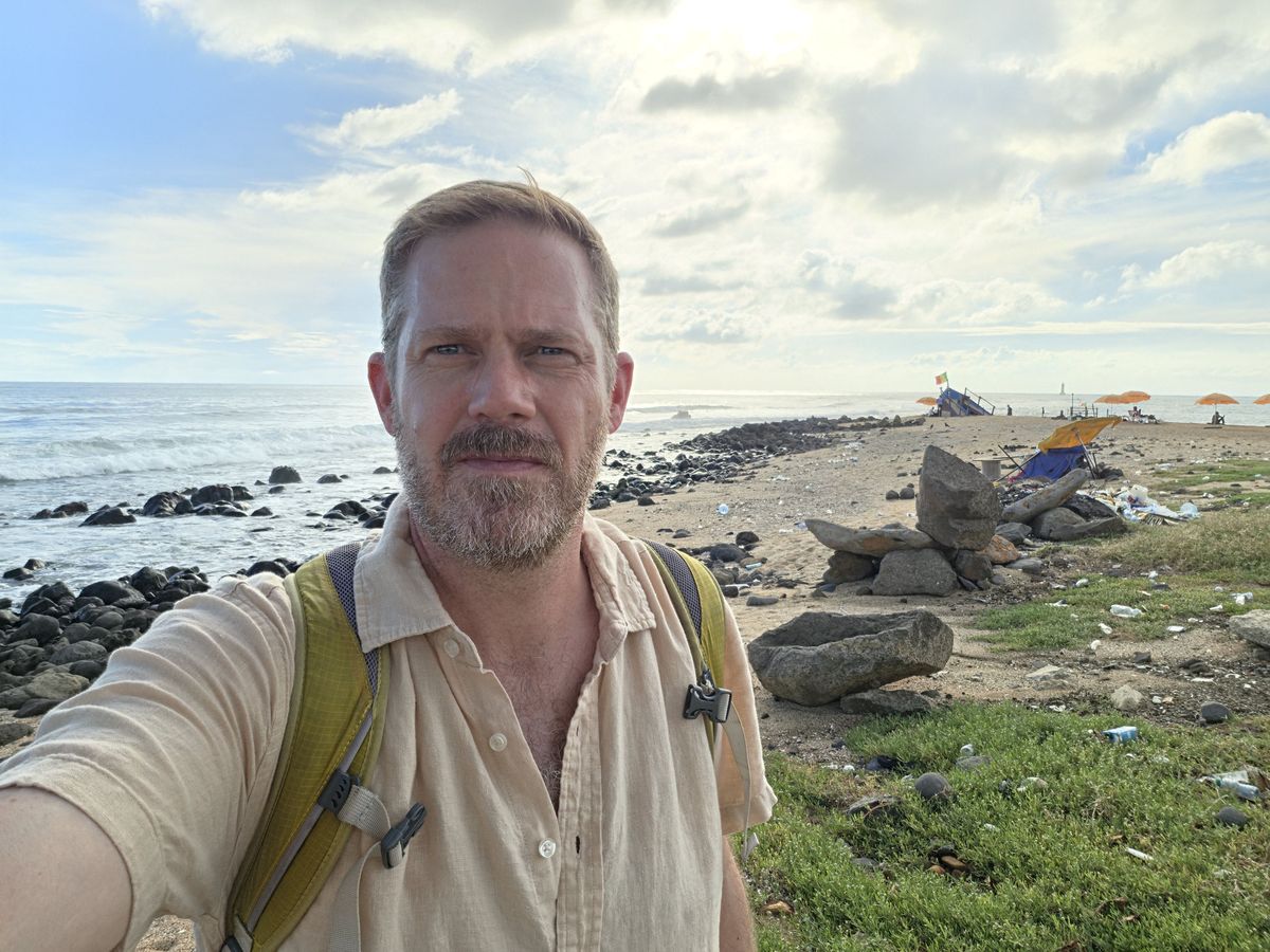 Me, at the westernmost point of mainland Africa