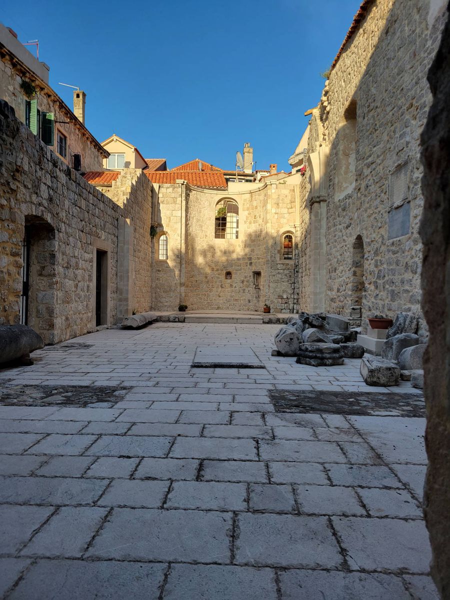 A stone square