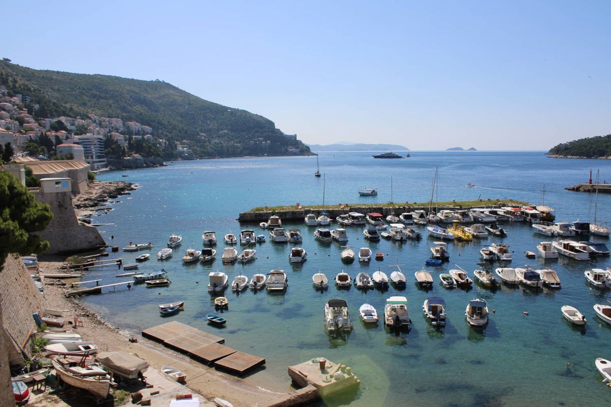 The old harbor full of boats
