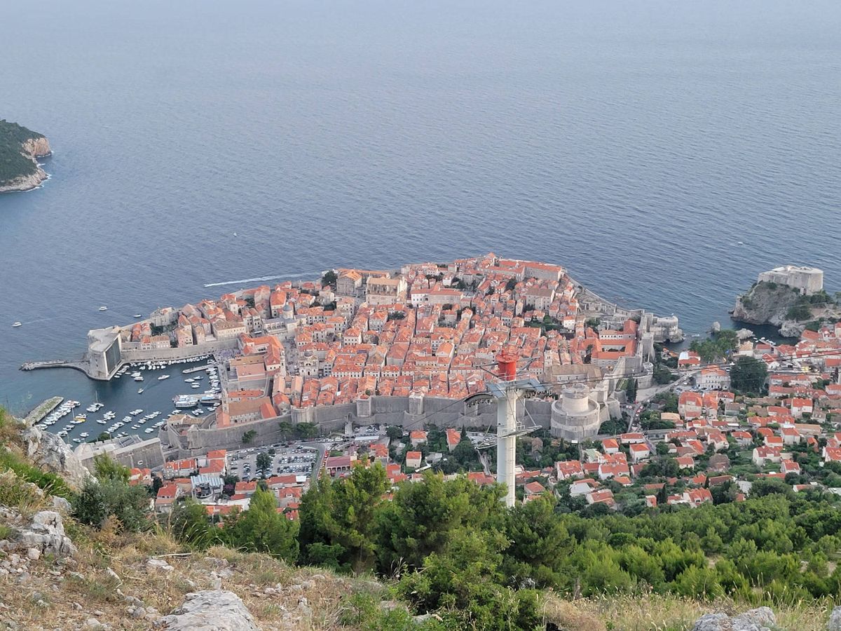 The old town and the sea from the top