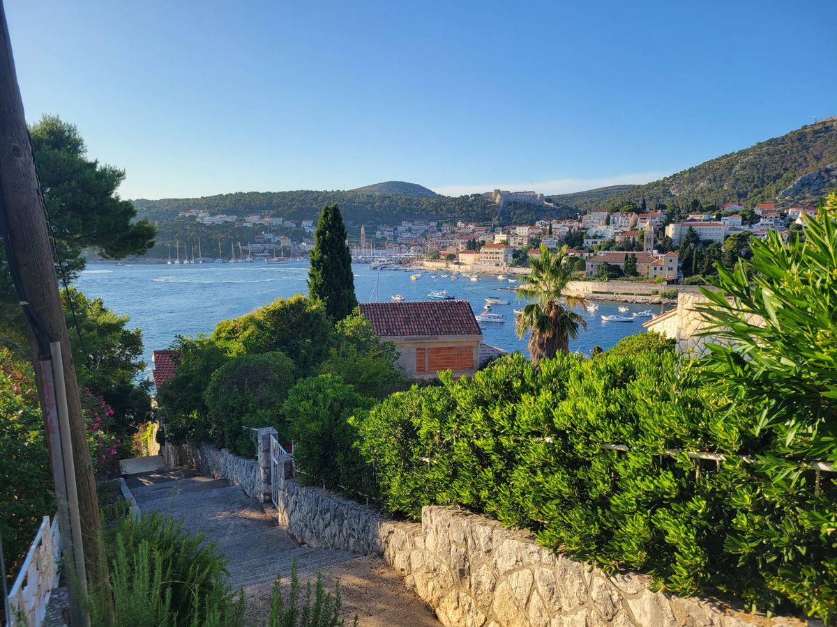 The harbor from a path