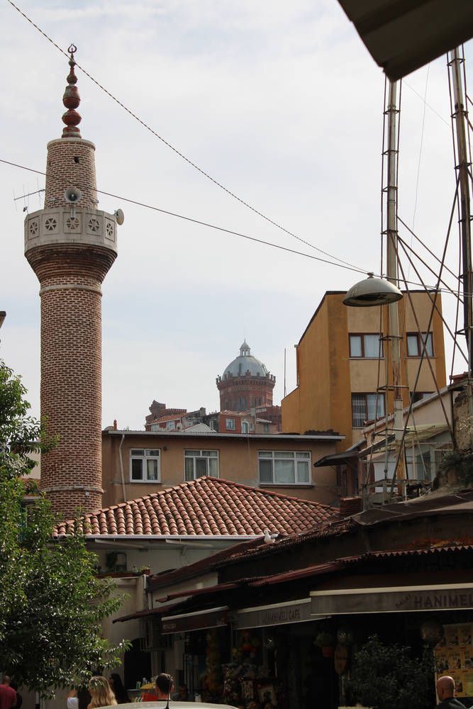 A minaret over the rooftops