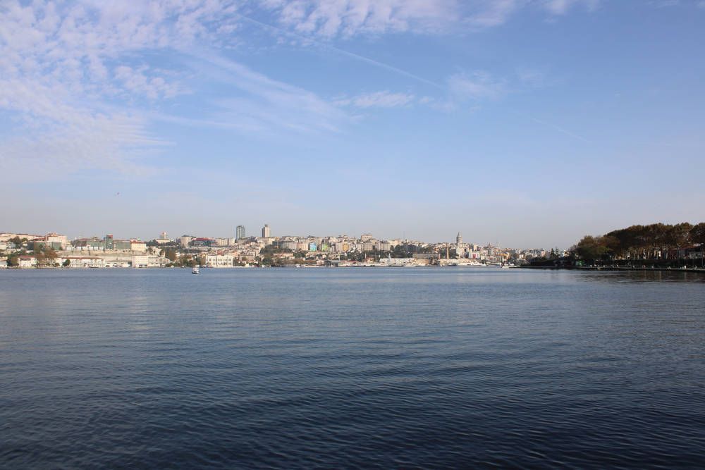 The water from the shore