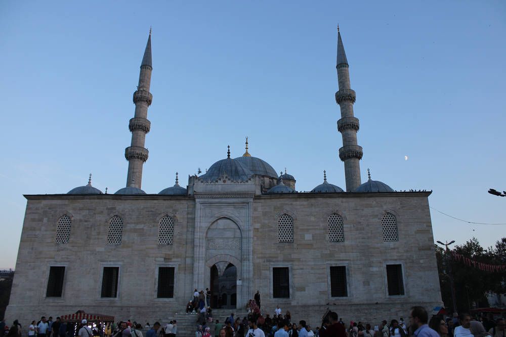 A mosque at dusk