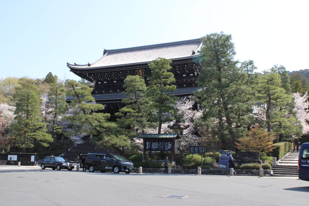 A massive temple gate