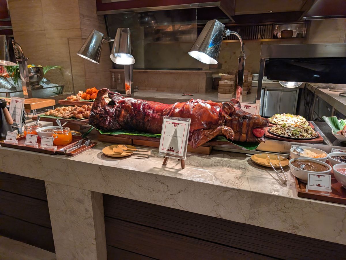 Whole lechon at the buffet