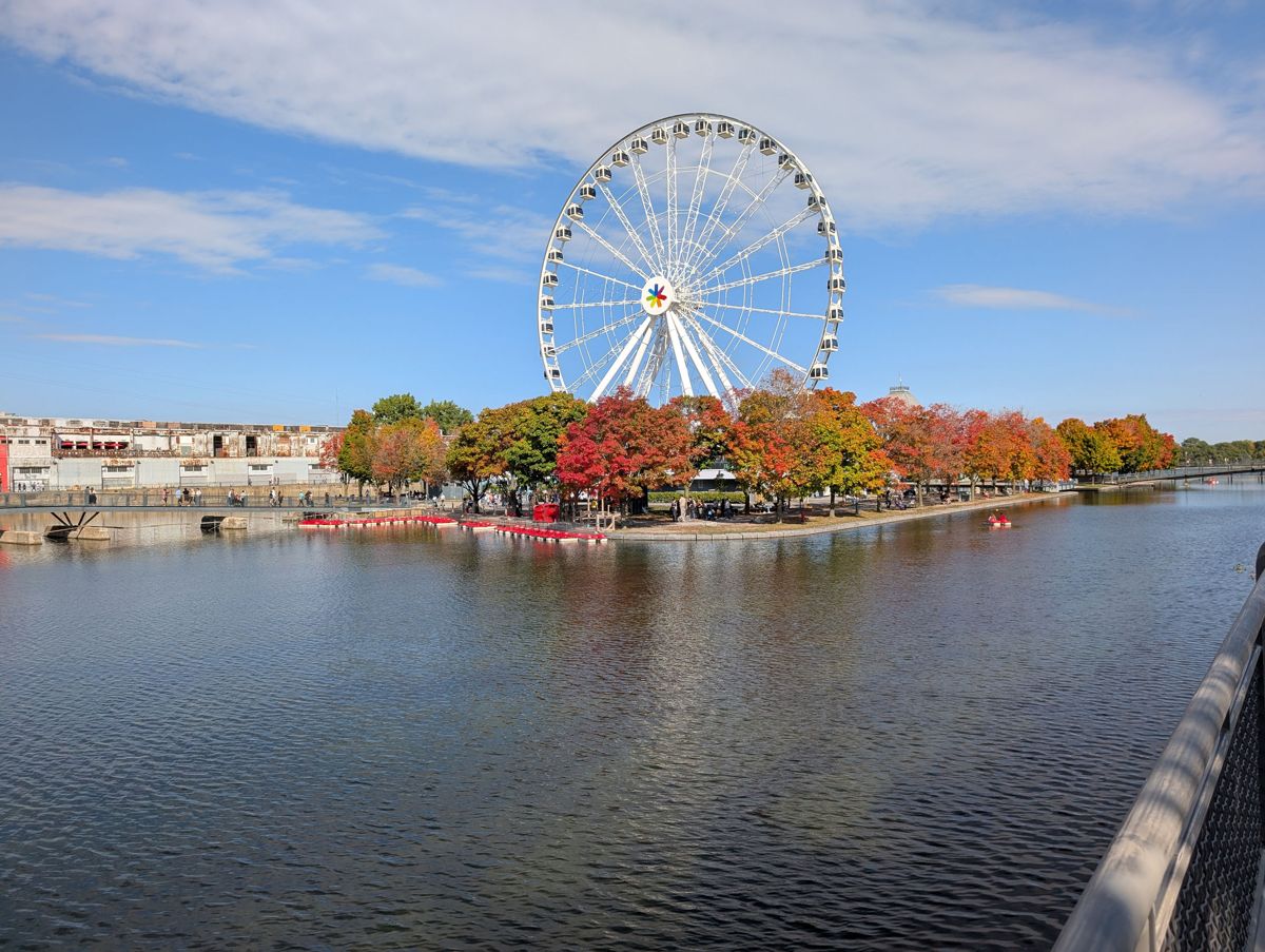 La Grande Roue over the red maples