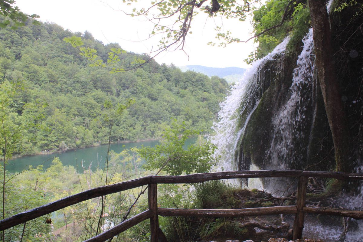 Falling water over the valley