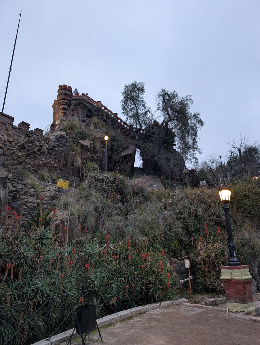 Turrets above the aloes, in bloom in August