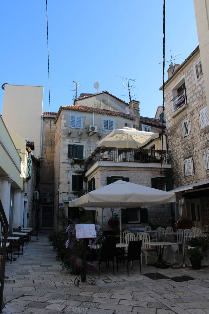 A café in a small square