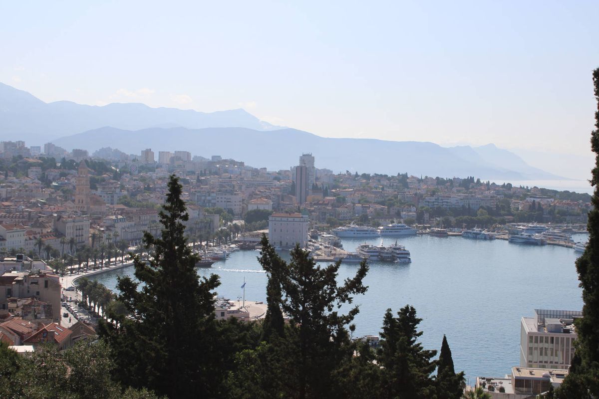The bay and the old town from above