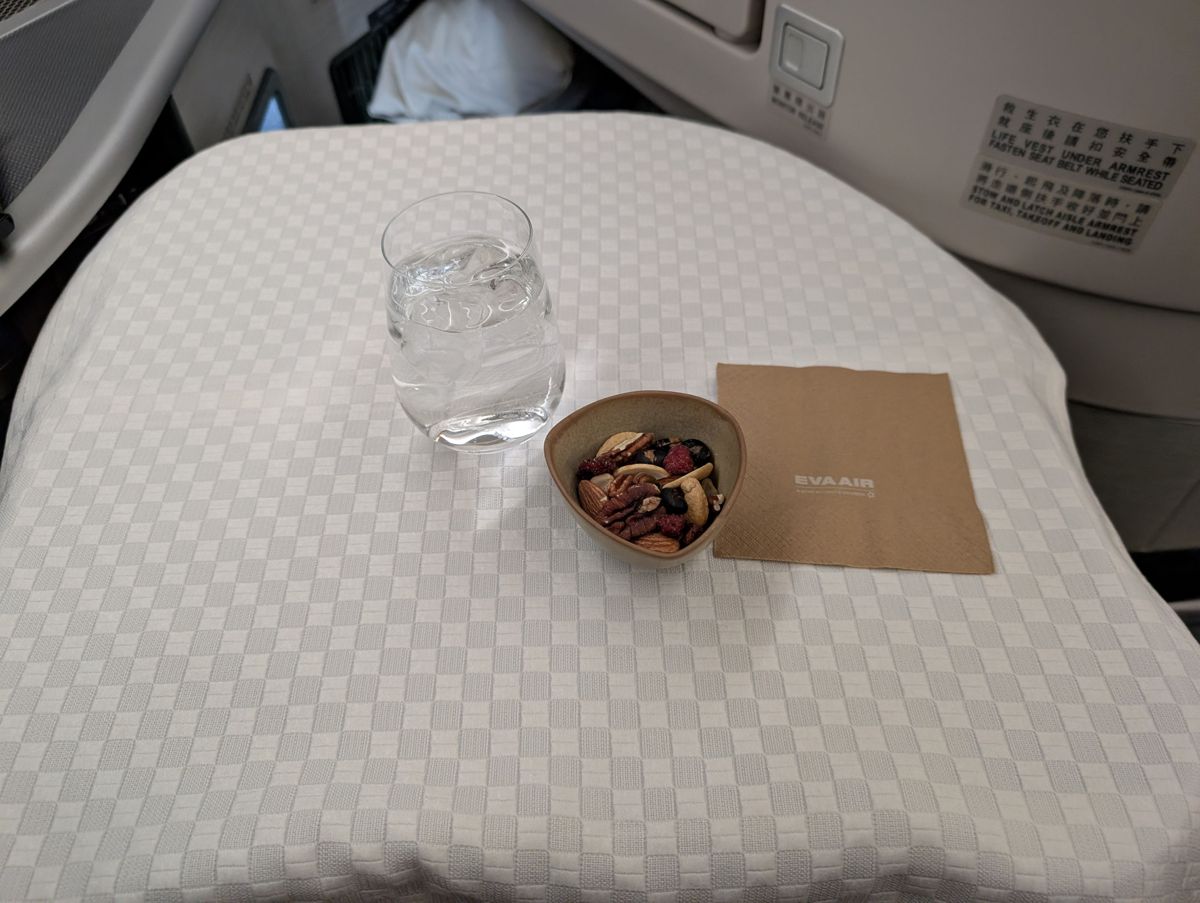 Water and nuts after takeoff