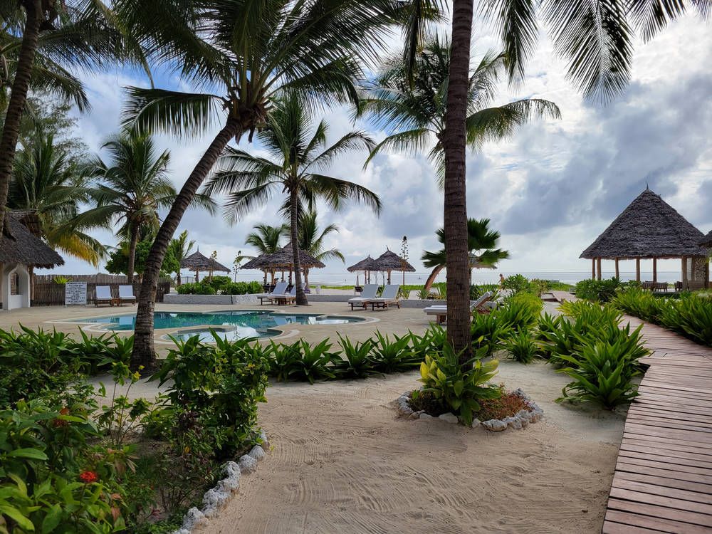 The pool and gardens