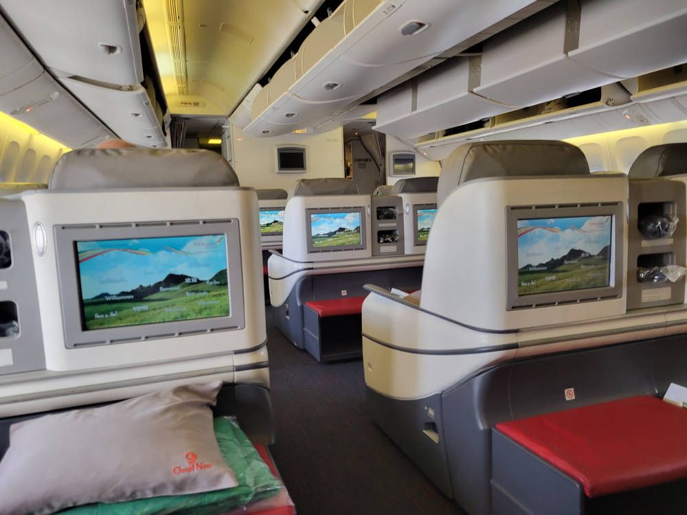 The business class cabin