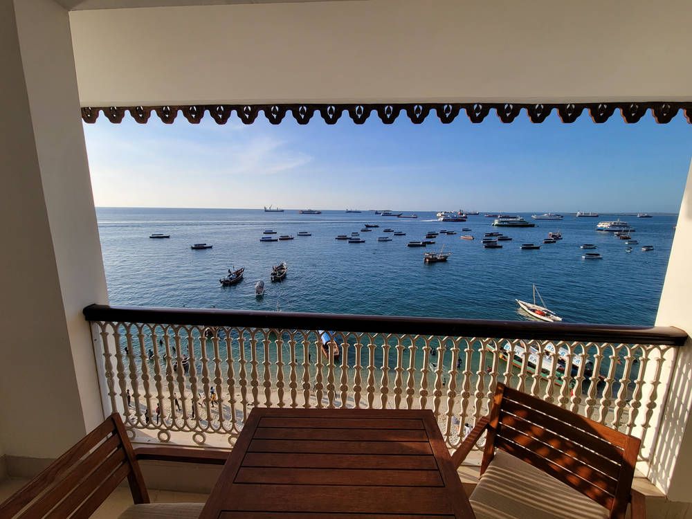 The balcony over the water