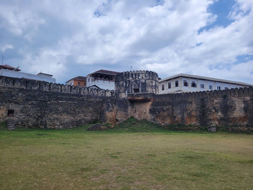 Old stone walls in town